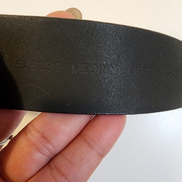 GUESS women's black  Bohemian embelished leather belt with metal backle M - Picture 12 of 13